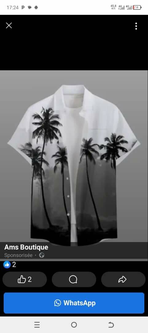 Chemise à motifs tropicaux