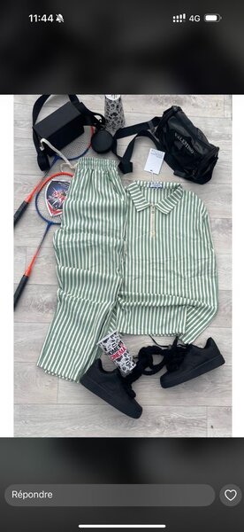 Pyjama rayé confortable