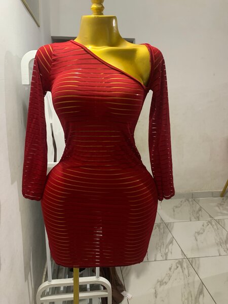 Robe Transparente Rouge Sexy