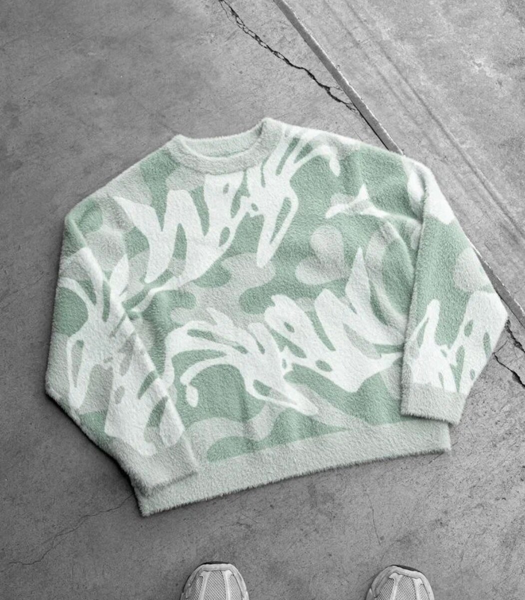 Pull en laine à motifs