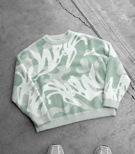 Pull en laine à motifs