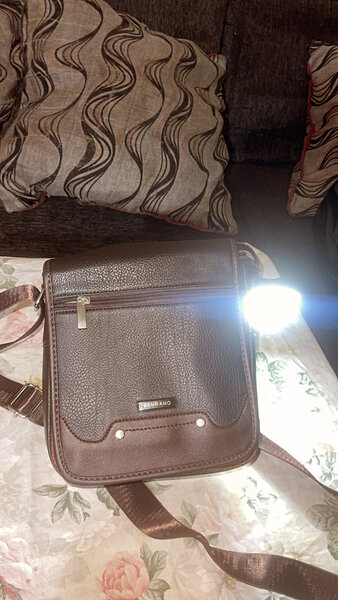 Sac bandoulière en cuir marron