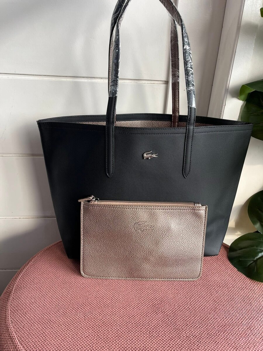 Sac cabas en cuir Lacoste