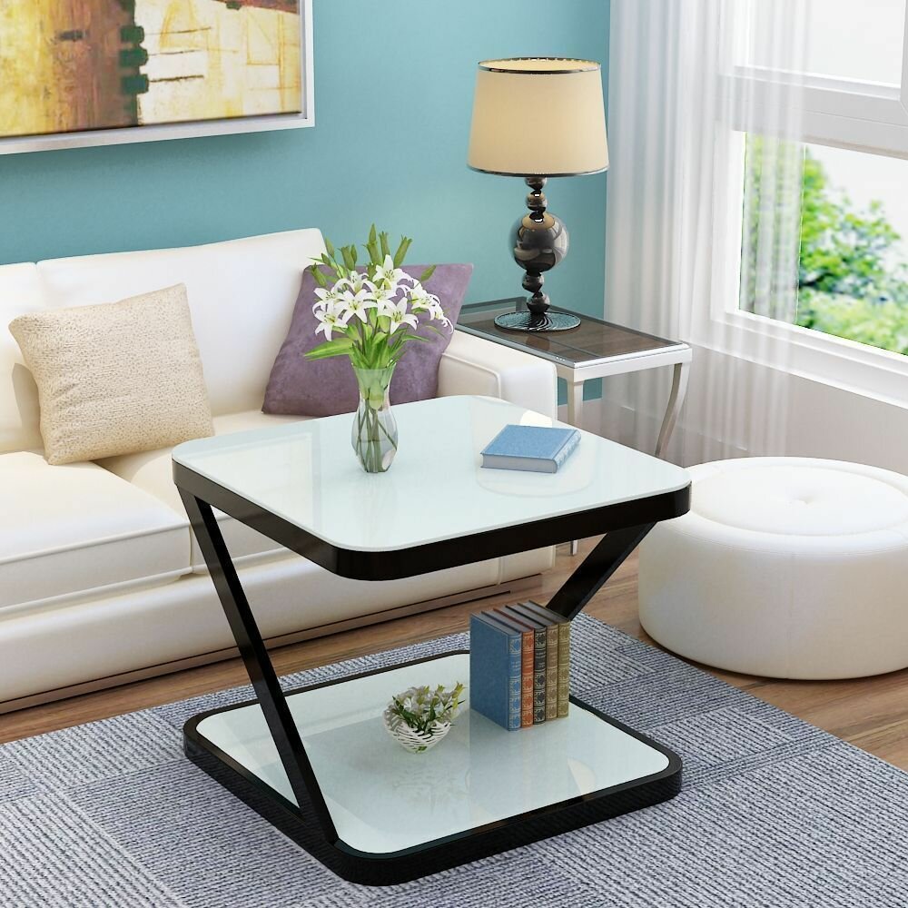 Table Basse Moderne en Verre