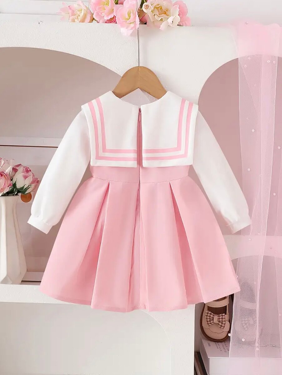 Robe rose bébé élégante 2-3ans