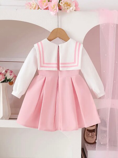Robe rose bébé élégante 2-3ans