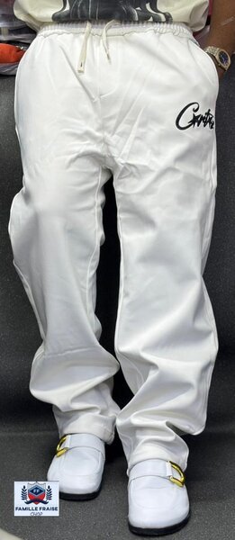 Pantalon jogging stylé blanc