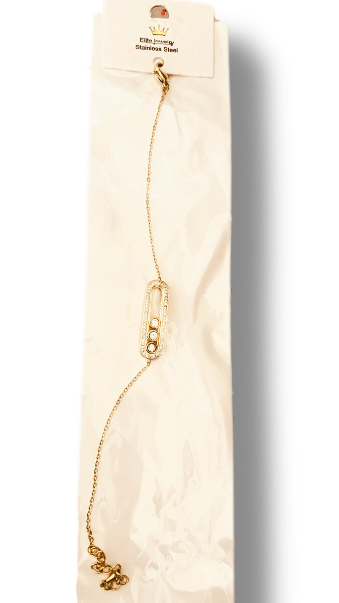 Bracelet doré à strass sika