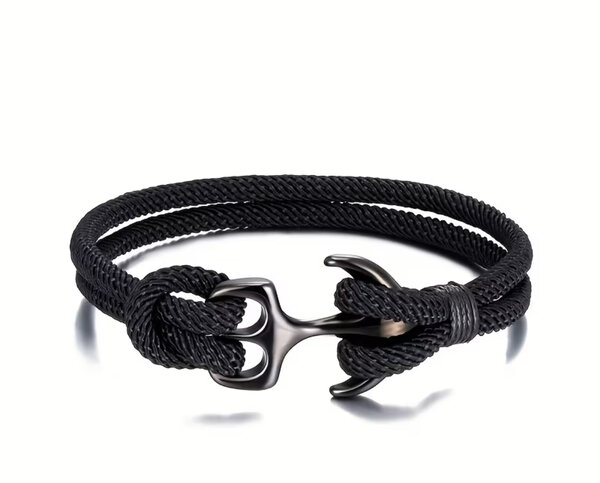 Bracelet en corde avec fermoir métallique