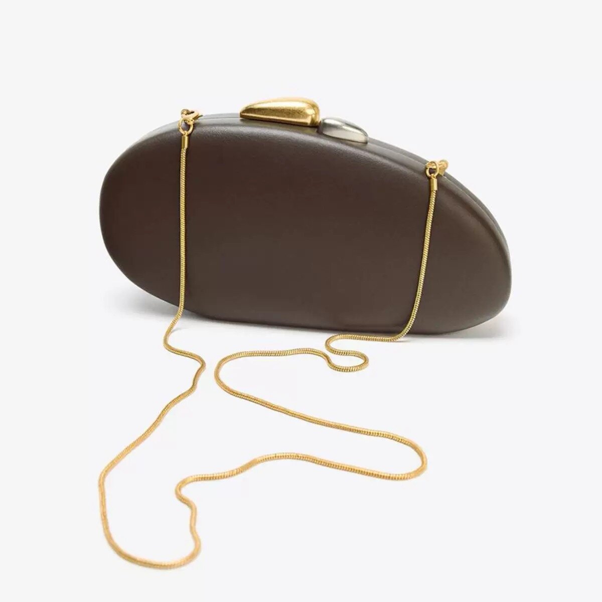 Sac à main élégant en cuir marron