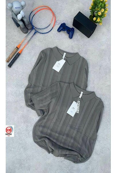 Polo en maille rayé élégant