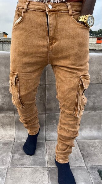 Jean cargo homme tendance