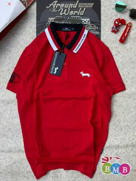 Polo rouge homme élégant