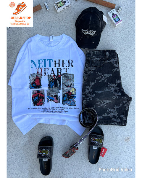 T-shirt et Short Décontracté Homme