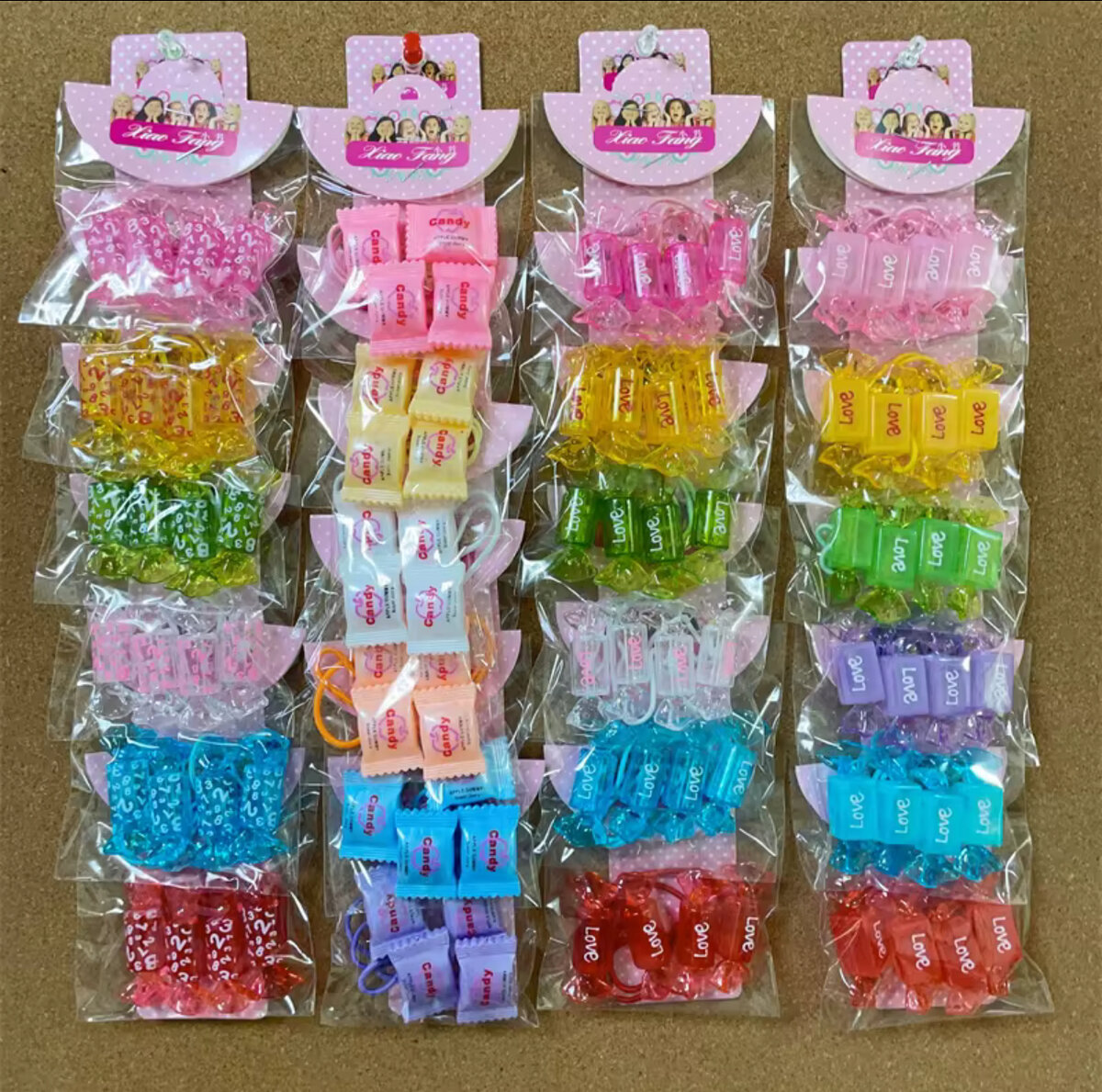 Lot de pinces à cheveux colorées