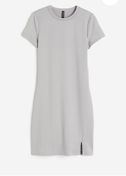 Robe T-shirt Gris Décontractée