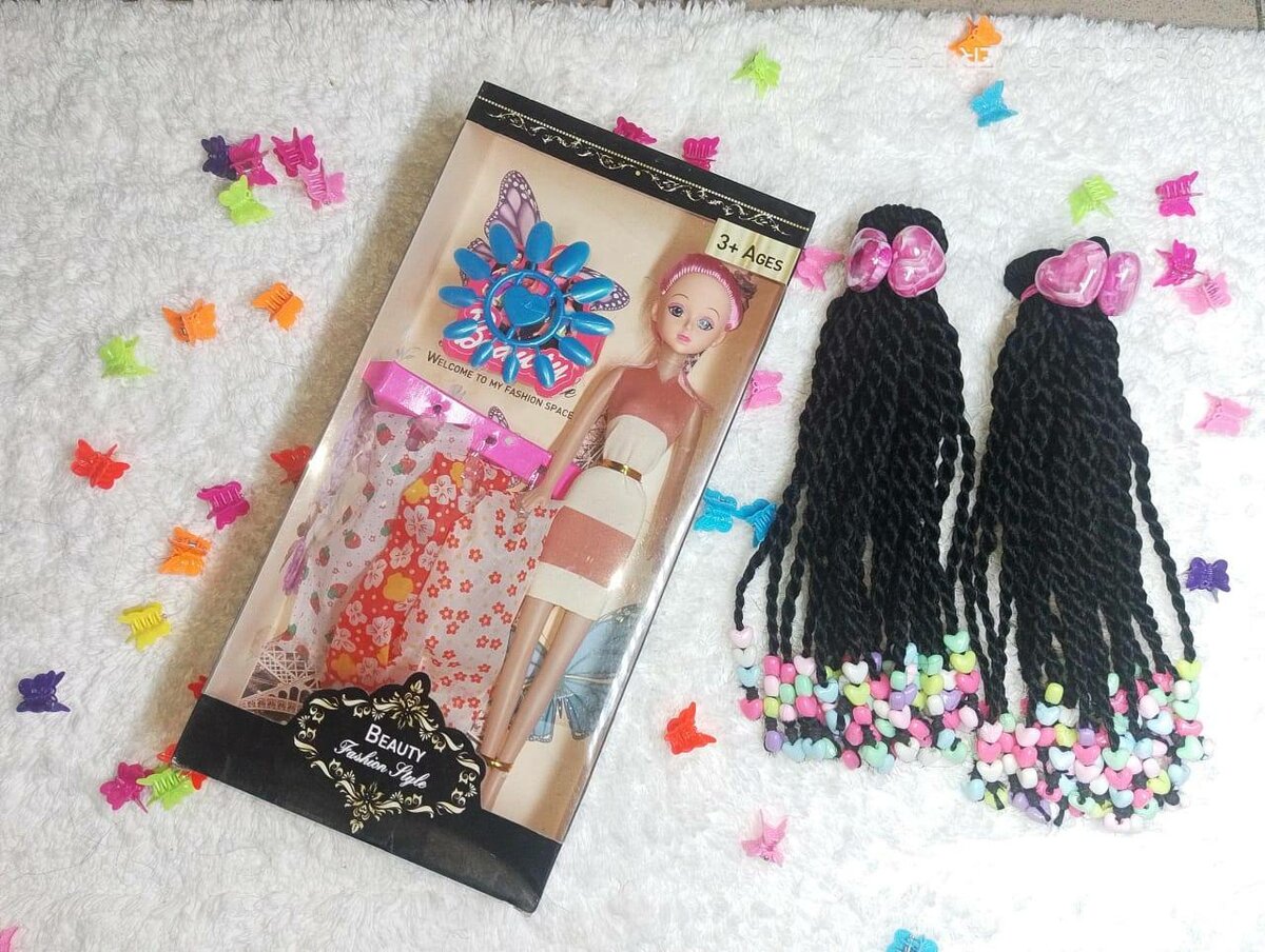 KIT NOËL ( POUPÉE+ POSTICHE)