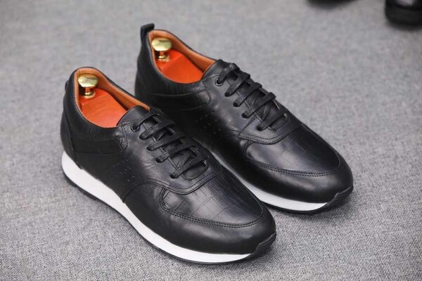 Baskets élégantes en cuir noir