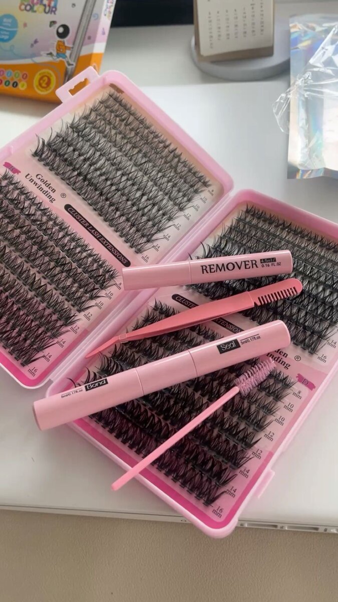 Cils individels faux avec applicateur