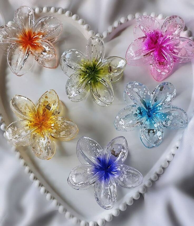 (3)Pinces à cheveux fleurs