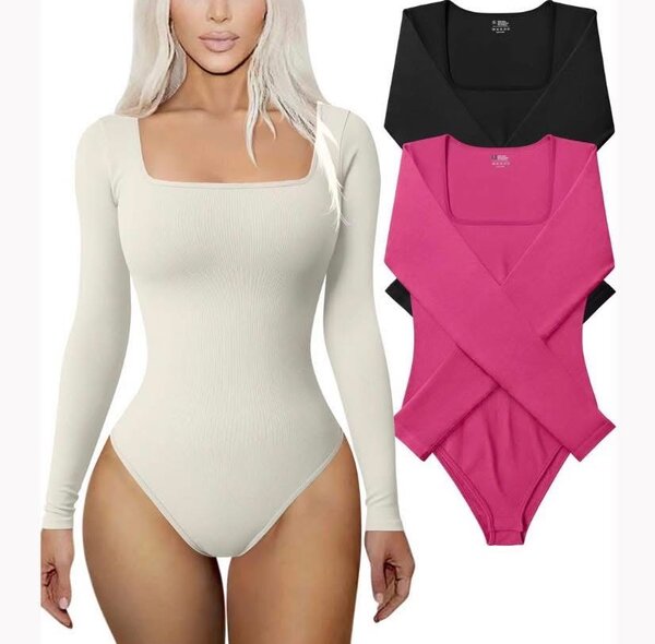 Body femme manches longues