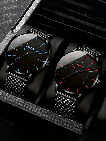 Montre couple en acier inoxydable