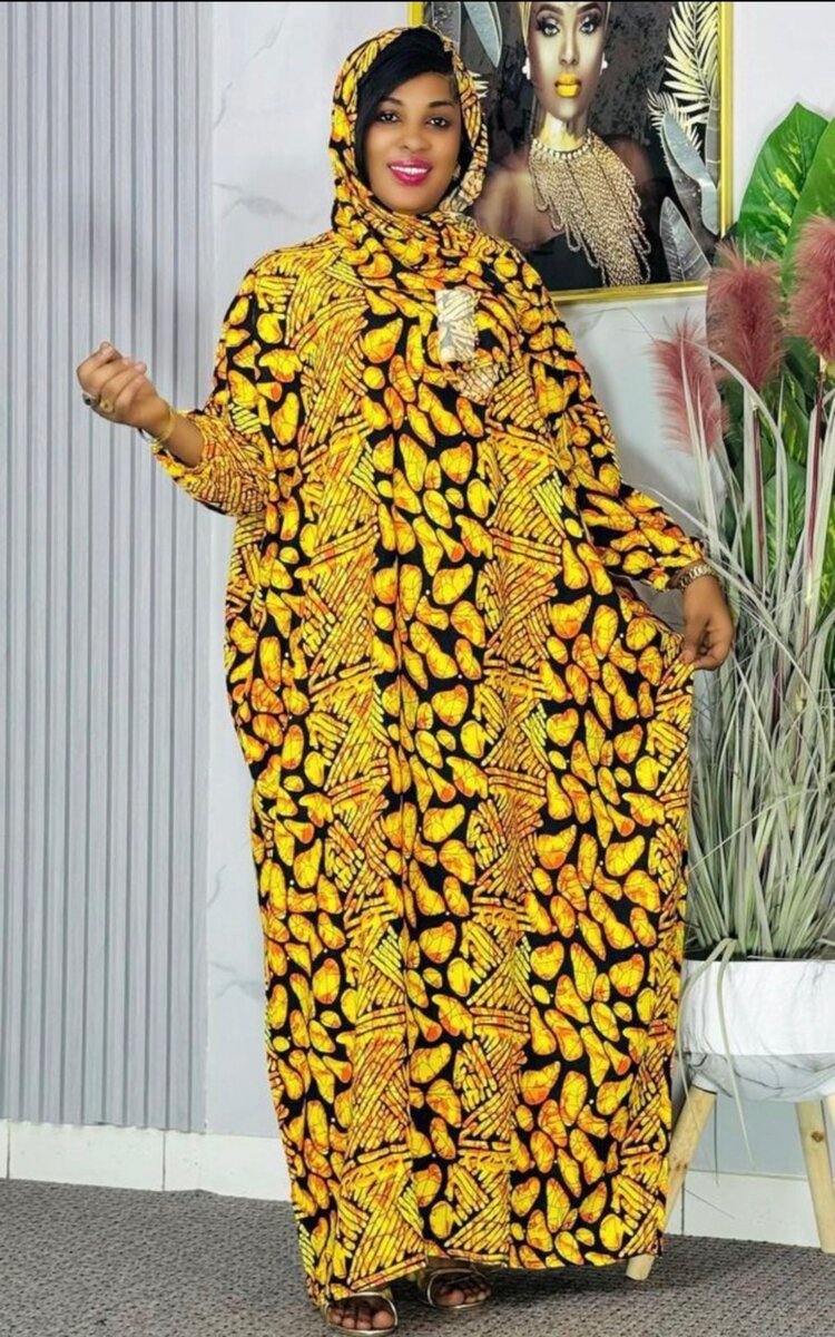 Caftan en Wax Coloré