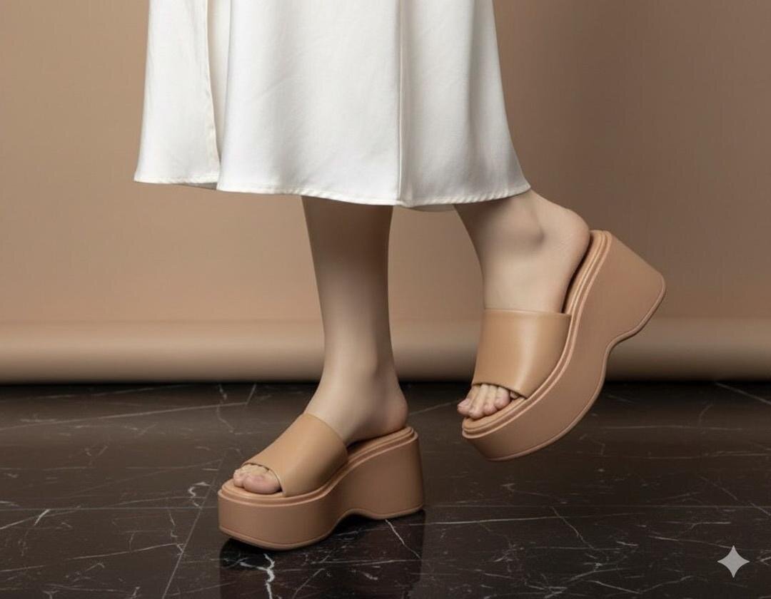 Sandales à plateforme en cuir