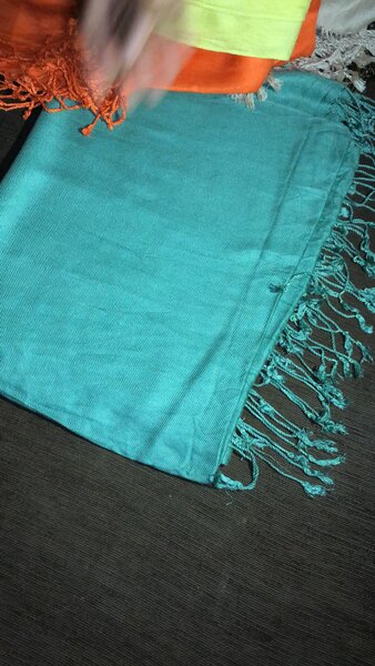 Écharpe en coton turquoise