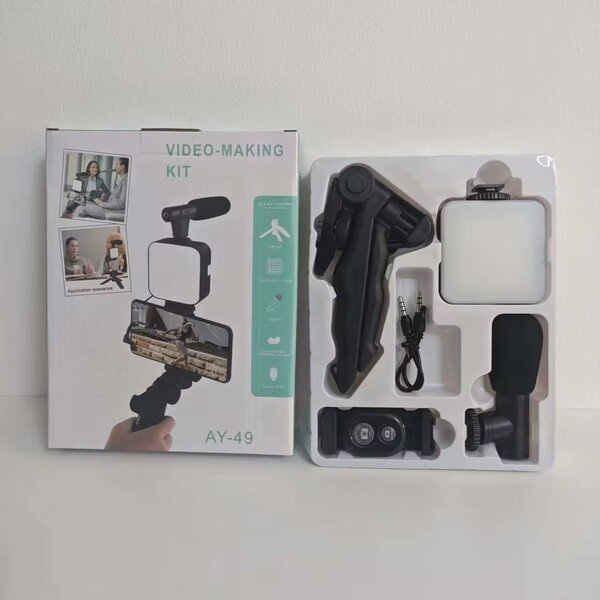 Kit de création vidéo avec trépied et éclairage