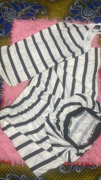 Pyjama rayé en coton confortable