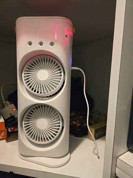 Ventilateur double avec télécommande