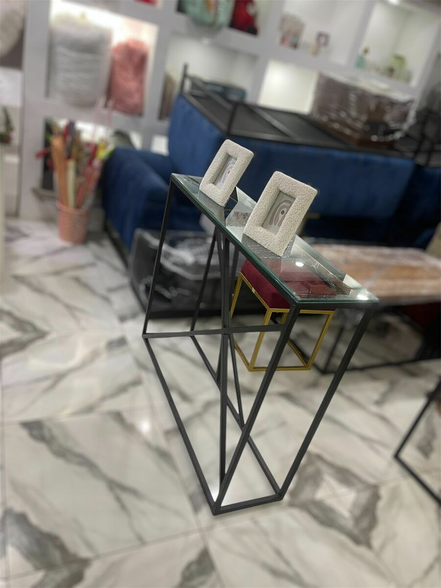 Table console en verre moderne