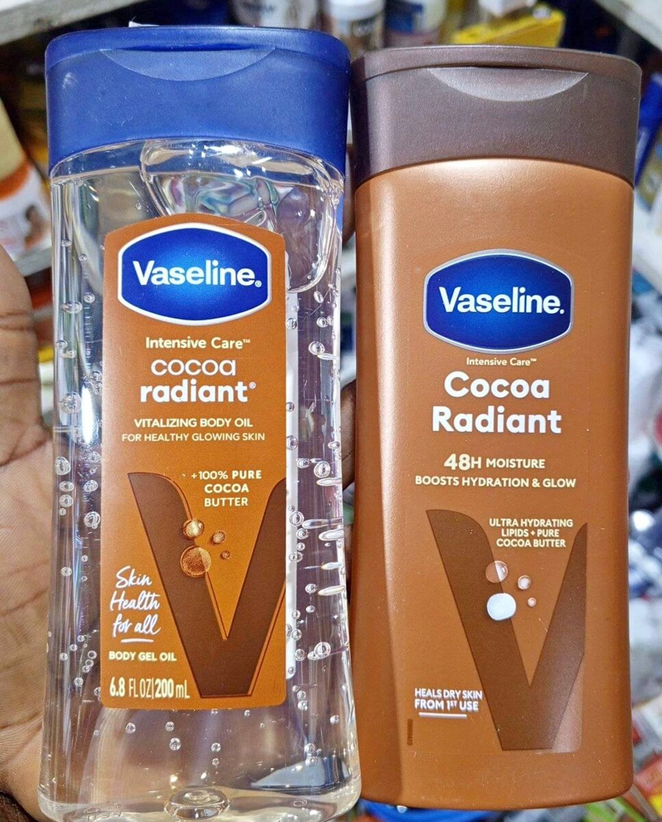Huile et Lotion Vaseline Cacao