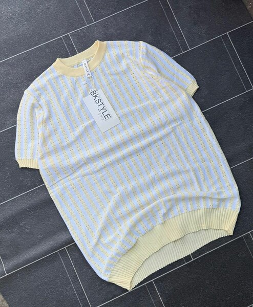 Pull rayé en maille chic