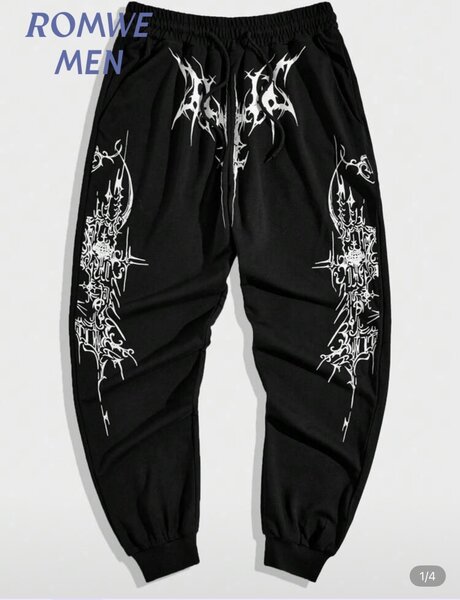 Pantalons streetwear Romwe Homme