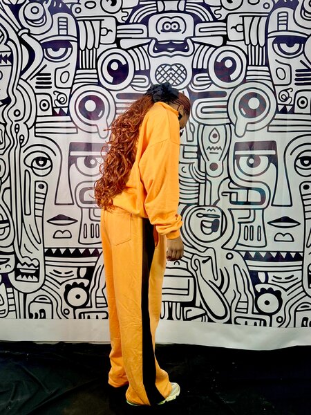 Stylish Orange Tracksuit