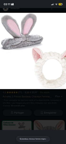 Bandeaux cheveux mignons