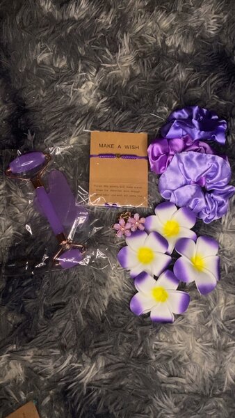 Set de Coiffure Violet Floral