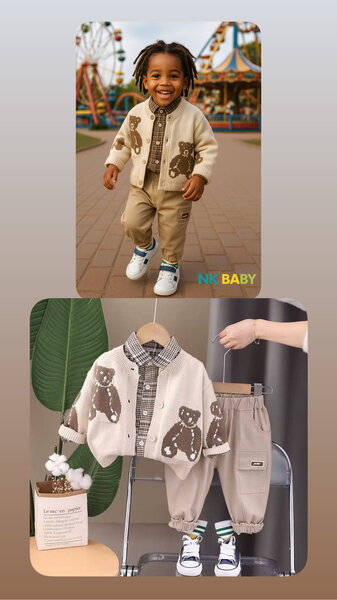 Ensemble mignon enfant en tricot