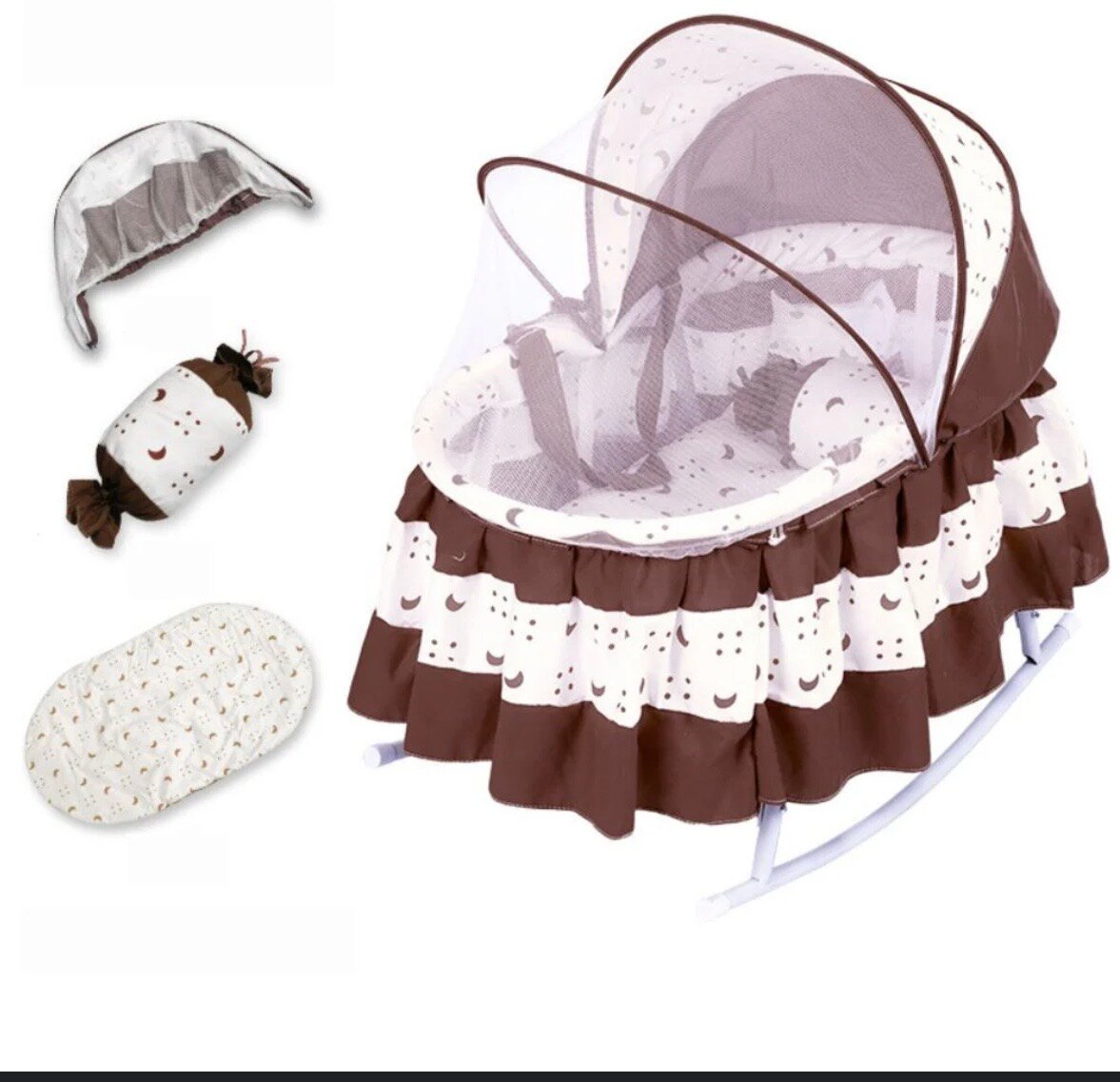Berceau bébé avec moustiquaire et accessoires