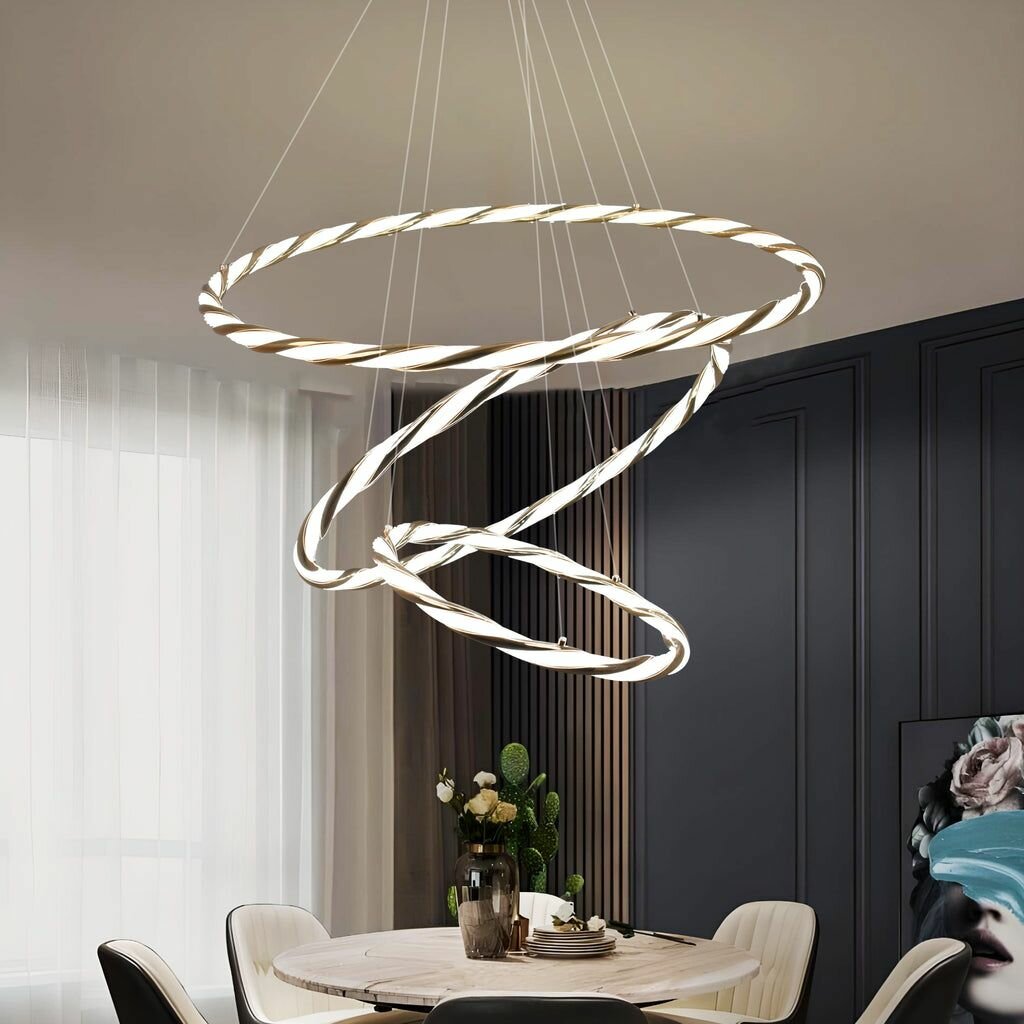 Suspension LED Design Spiralée