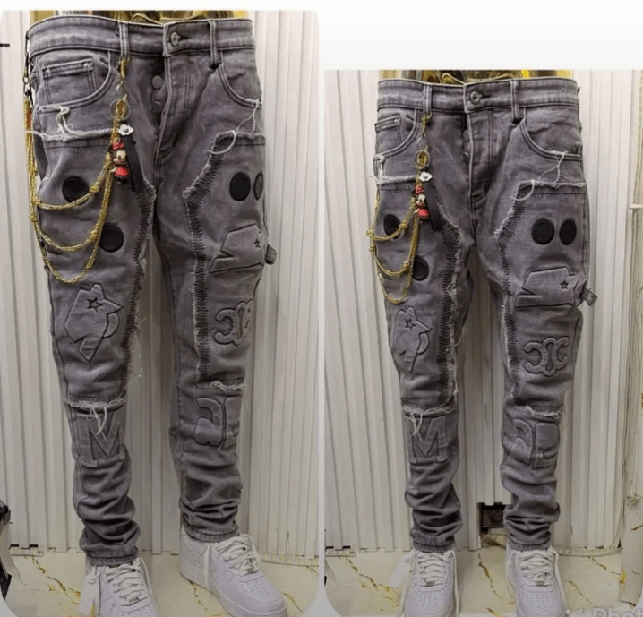 Jeans gris décontractés