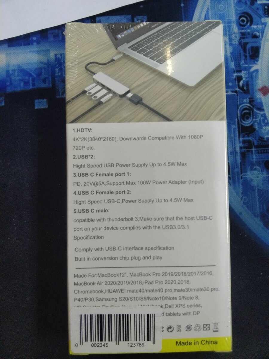 Adaptateur USB-C HDMI 5 Ports