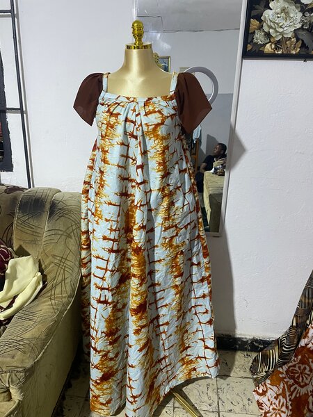 Robe longue à motifs ethniques