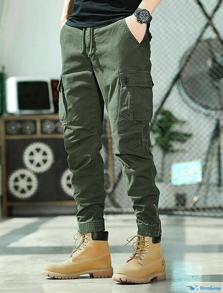 Pantalon cargo homme kaki
