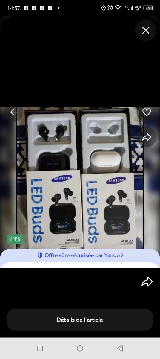 Écouteurs Sans Fil LED Samsung