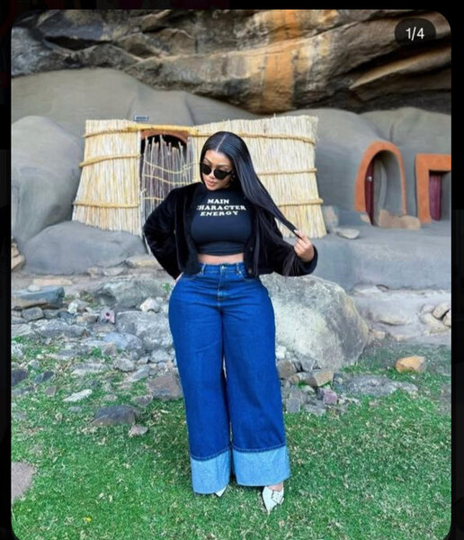 Jean évasé taille haute