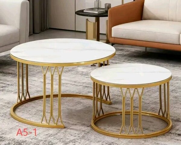 Tables basses rondes en marbre