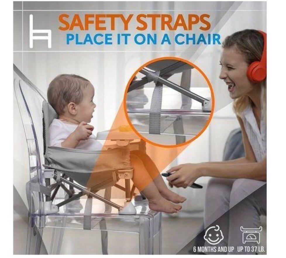 Chaise haute pliante portable pour bébé